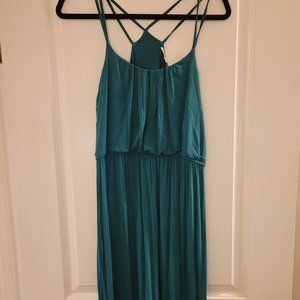 Ann Taylor Loft Teal Short Halter Dress, Size M